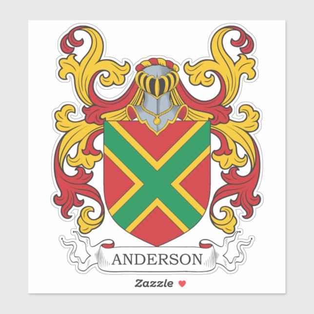 Adesivo Anderson Family Crest (Folha)