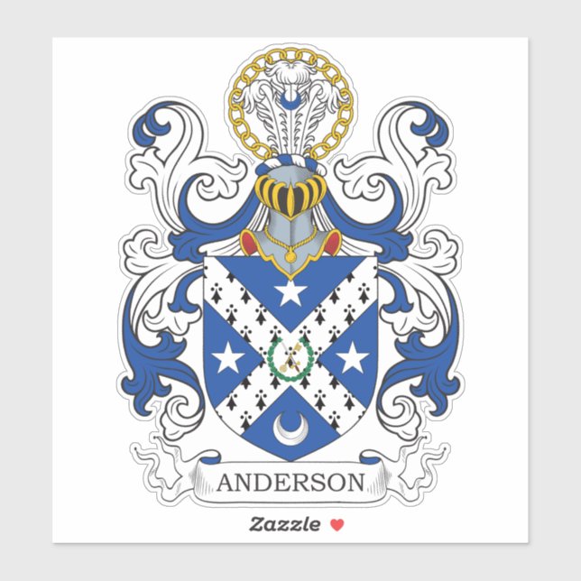 Adesivo Anderson Family Crest (Folha)