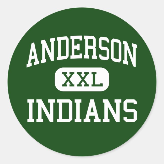 Adesivo Anderson - Índios - Alto - Anderson Indiana (Frente)