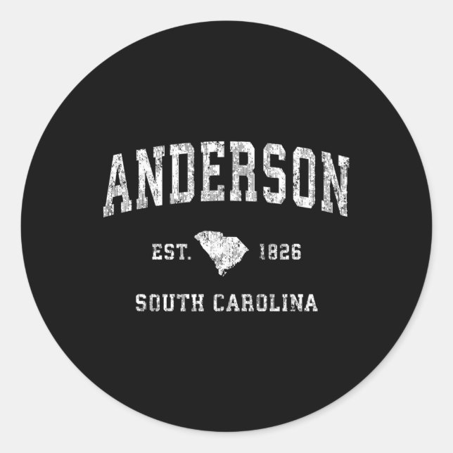 Adesivo Anderson South Carolina Sc Athletic Sports (Frente)