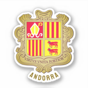 Adesivo Andorra casaco de armas