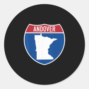 Adesivo Andover Minnesota Mapa Sinal de Estrada Interestad