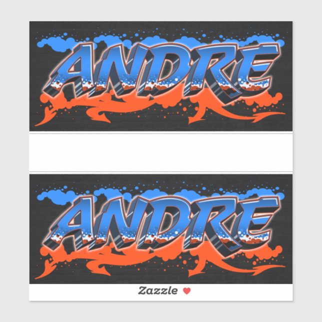 Adesivo Andre Vorname Name Graffiti Aufkleber Sticker (Folha)