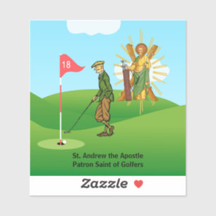 Adesivo Andrew e Dapper Male Golfer