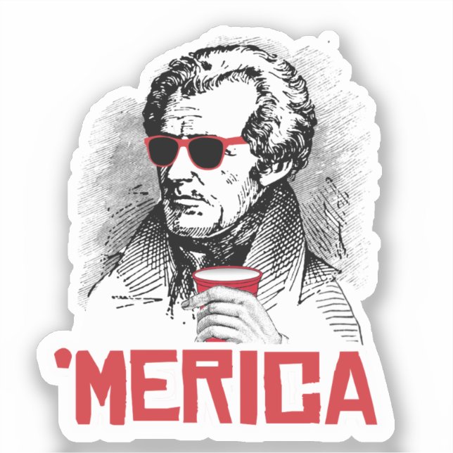 Adesivo Andrew Jackson 'Partido Americano' (Frente)