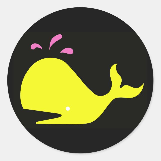 Adesivo Andy Whale Singletons_yellow,rosa em preto (Frente)