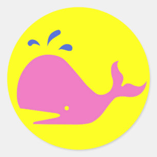 Adesivo Andy Whale Solitários_roxo,azul no amarelo
