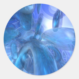Adesivo Anéis azuis transparentes