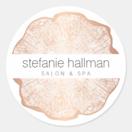 Adesivo Anéis de árvores Dourados de Rosa de beleza orgâni