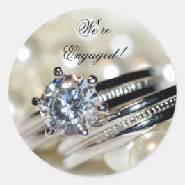 Adesivo Anéis e pérolas brancas Noivados Envelopes