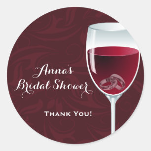 Adesivo Anéis em obrigados nupciais do chá de casamento 