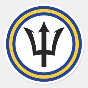 Adesivo Anel da bandeira de Barbados