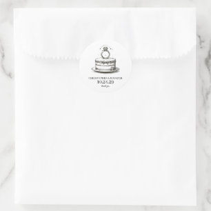 Adesivo Anel de Bolo de Casamento