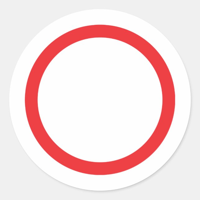 Adesivo anel de círculo vermelho (Frente)