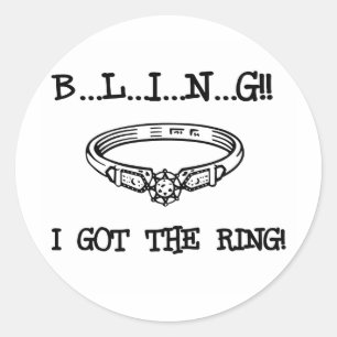 Adesivo Anel de noivado Bling