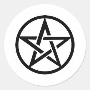 Adesivo anel pentagrama preto