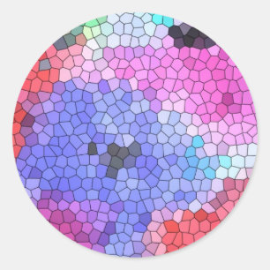 Adesivo Anêmonas do mosaico do vitral do © P Wherrell na