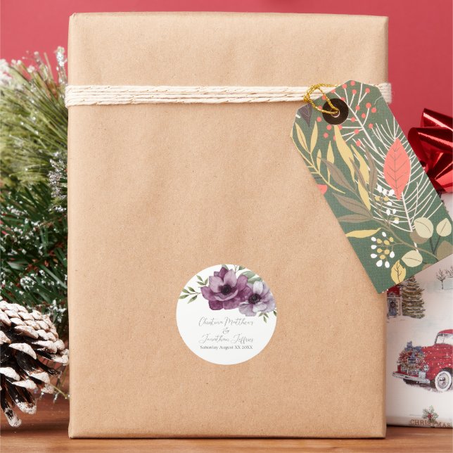 Adesivo Anêmonas Românticas de Aquarela (Feriado)