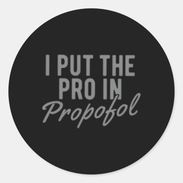 Adesivo Anestesiologista Anestesia Pro Propofol (Frente)