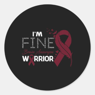 Adesivo Aneurysm Warrior, sou Fine Feather