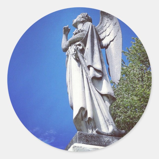 Adesivo Angel e um céu azul brilhante (Frente)