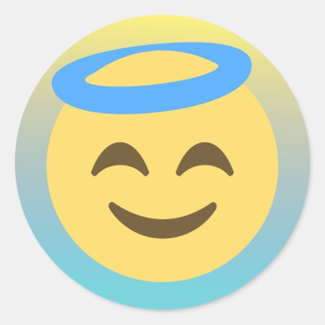 Adesivo Angel Emoji Ombre Stickers (Frente)
