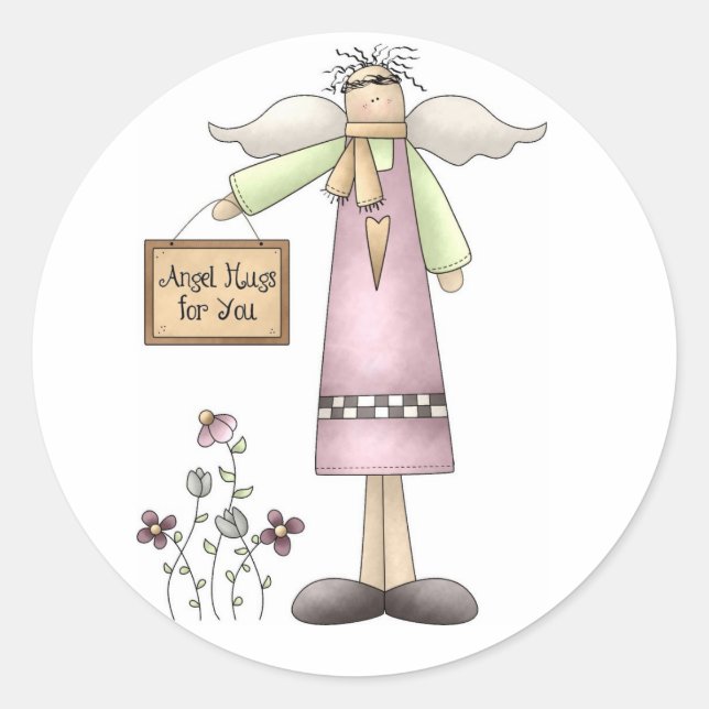 Adesivo Angel Hugs para os viciados (Frente)