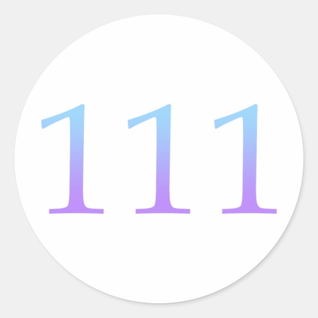 Adesivo Angel Number 111 - Intuição (Frente)