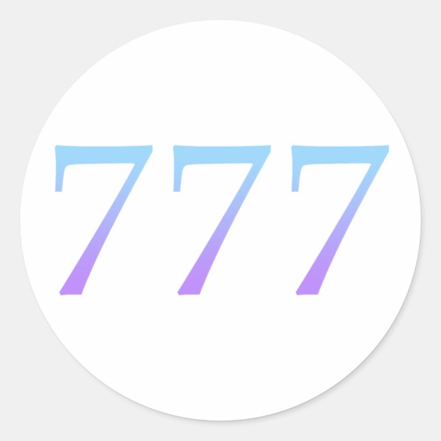 Adesivo Angel Number 777 - Sorte (Frente)