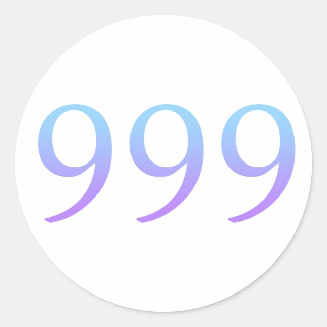 Adesivo Angel Number 999 - Release (Frente)