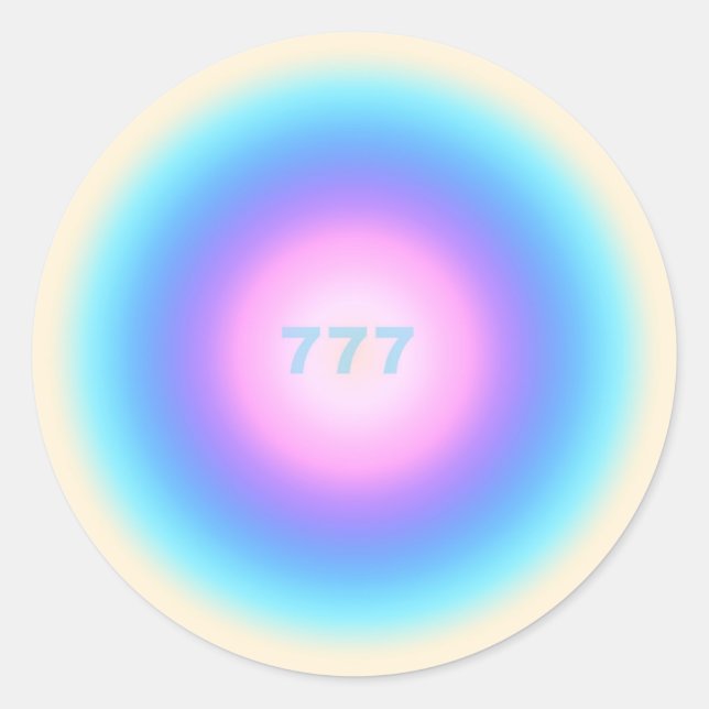 Adesivo Angel Numbers 777 - Boa Fortuna (Frente)