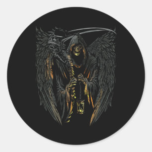 Adesivo Angel Of Death Grim Reaper Assusty Halloween Occul