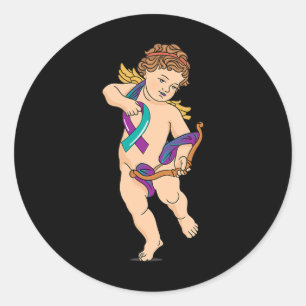 Adesivo Angel Ribbon Mental Health Prevenção contra suicíd