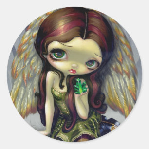 Adesivo "Angel with Emeralds" Sticker