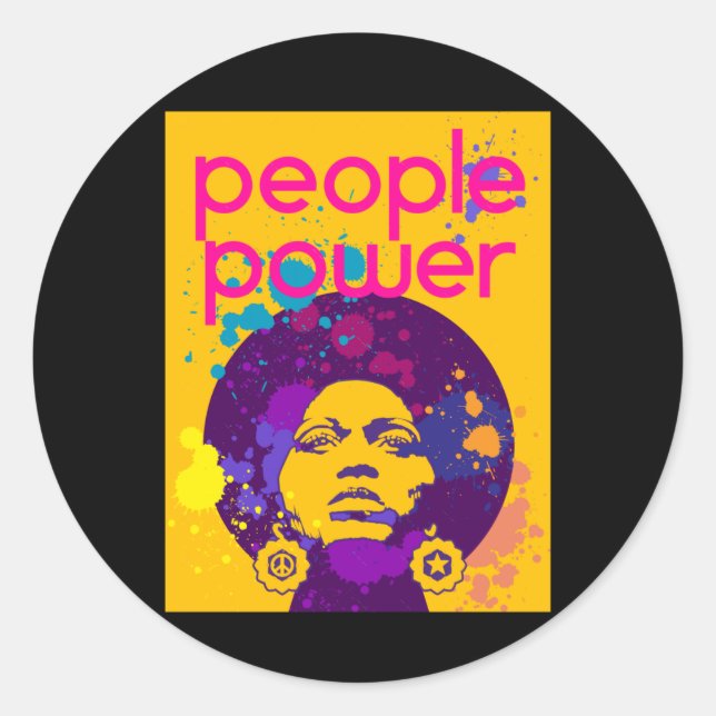 Adesivo Angela Davis Poster Sticker (Frente)