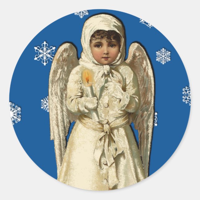Adesivo Angelic Victorian Natais vintages Art Cards (Frente)