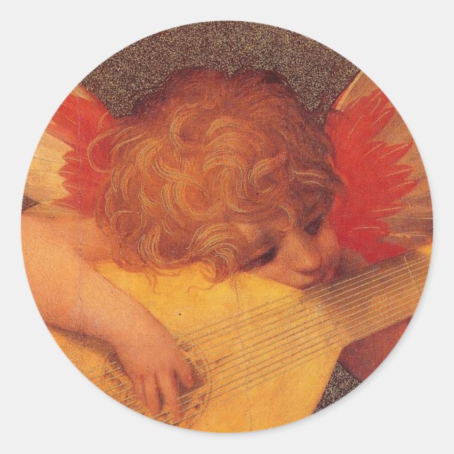 Adesivo Angélico Musico - Sticker (Frente)