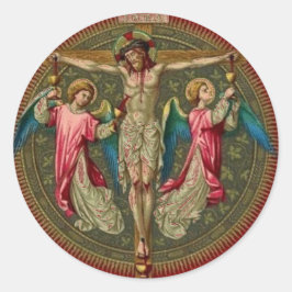 Adesivo Angels religiosos católicos de crucificação de Jes