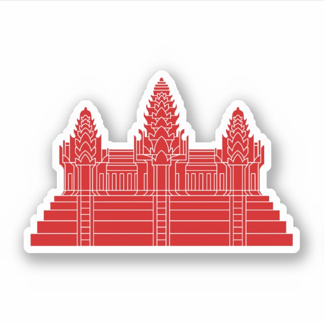 Adesivo Angkor Wat Ver.2.0. Khmer Temple (Frente)