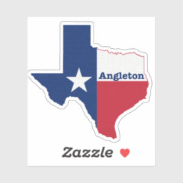Adesivo Angleton Texas Flag