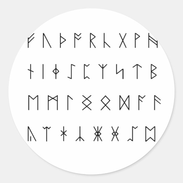 Adesivo Anglo-Saxon Runes (Frente)