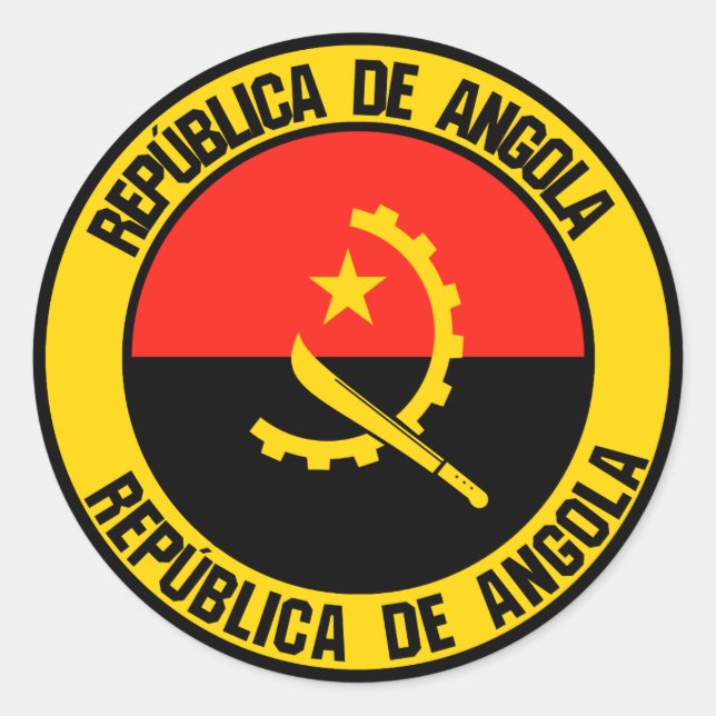 Adesivo Angola Round Emblem (Frente)