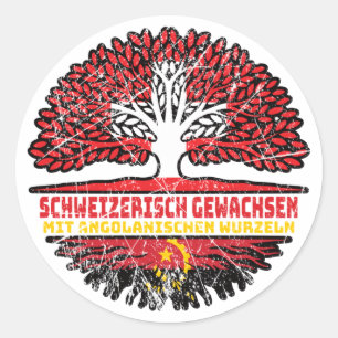 Adesivo Angola - Schweizer Schweiz Baum Wurzel