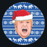 Adesivo Angry Donald Trump Christmas<br><div class="desc">Presentes de Natal Políticos Humorosos e Muito Mais do PolitiClothes.com Encontrar as Eleições e Presentes Políticos Mais Úteis,  Incluindo: Camisas Políticas,  Autocolantes Políticos,  Botões Políticos,  Posters Políticos,  Pinos Políticos,  Cartões Políticos,  Mogas Políticos,  Posters Políticos,  Sinais Políticos e Muito Mais! Compre Agora Em: http://www.PolitiClothes.com</div>