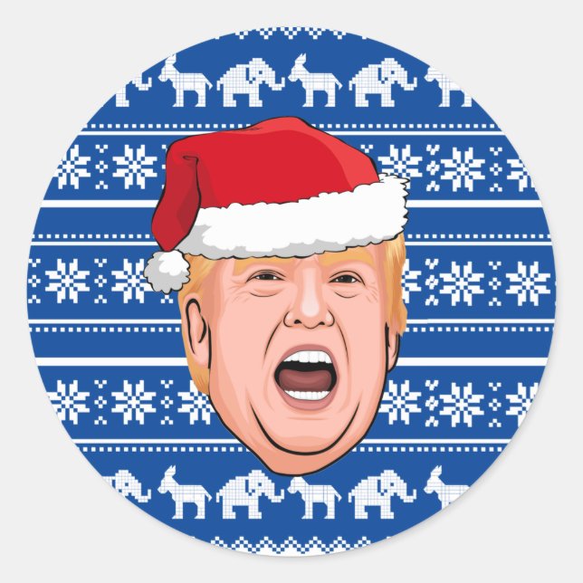 Adesivo Angry Donald Trump Christmas (Frente)