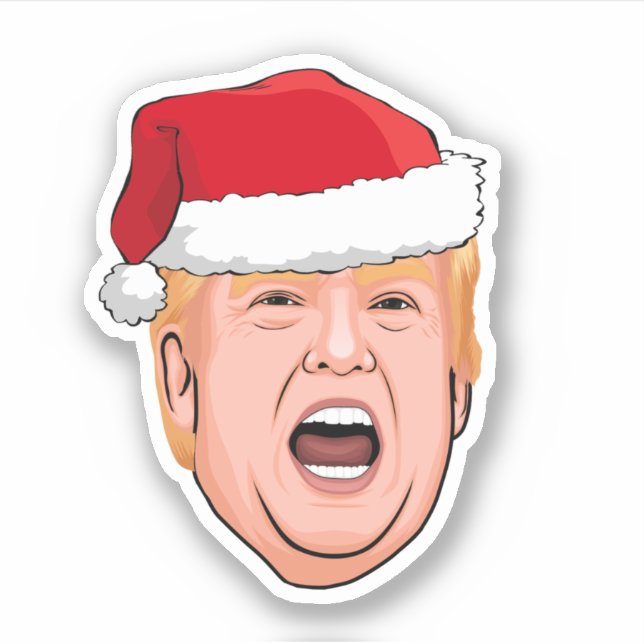 Adesivo Angry Donald Trump Christmas (Frente)