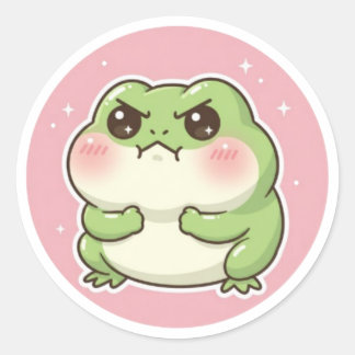 Adesivo Angry Frog Sticker Funny Mad Frog Meme Cute Aggres