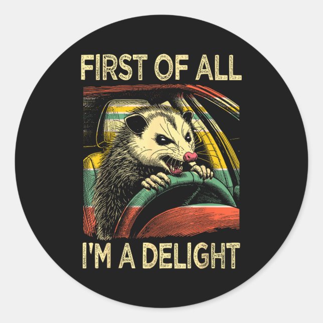 Adesivo Angry Ossum Driving Funny Quote First Of All I'm A (Frente)