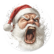 Angry Santa Claus Sticker