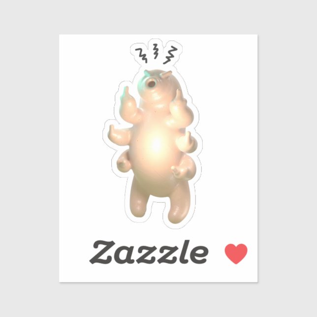 Adesivo Angry tardigrade (Folha)